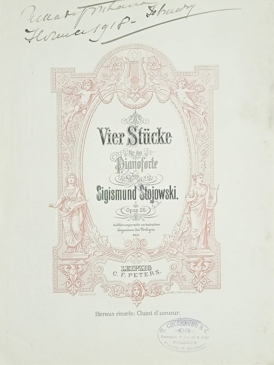 Spartiti - Vier Stucke fur das Pianoforte von S. Stojowski …