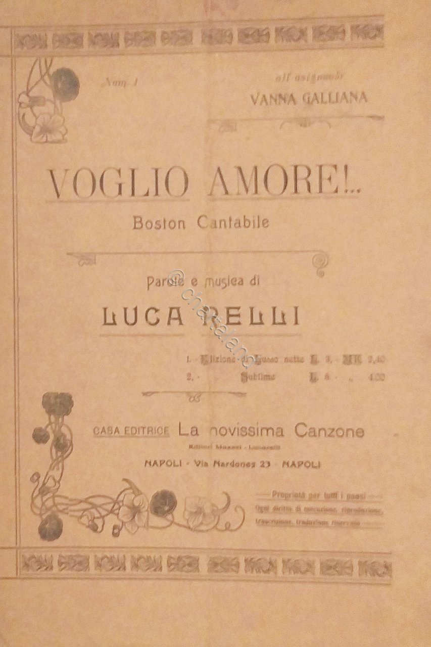 Spartiti - Voglio Amore!.. - Boston Cantabile - Parole e …