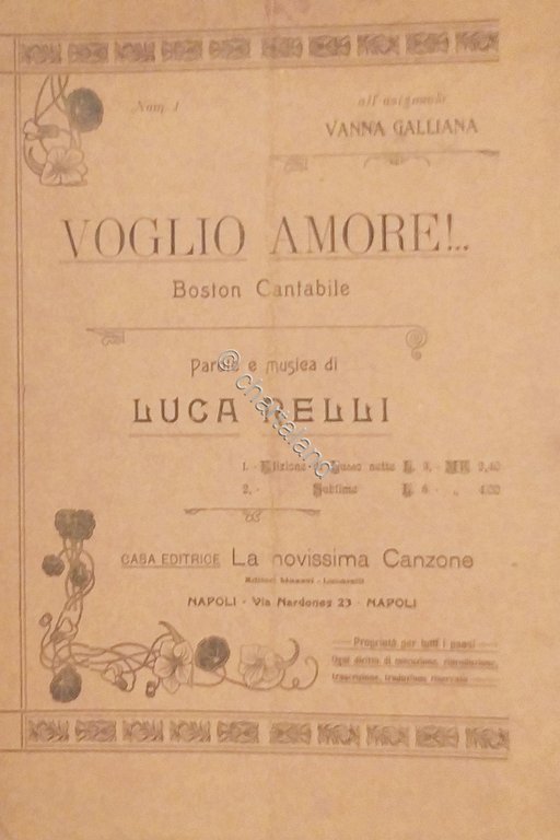 Spartiti - Voglio Amore!.. - Boston Cantabile - Parole e …