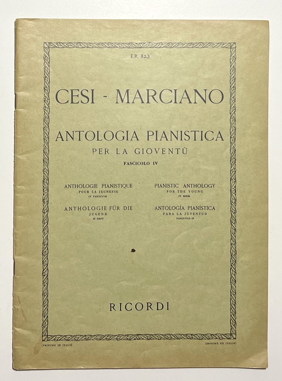 Spartiti Cesi-Marciano - Antologia Pianistica per la Gioventù IV - … | Immagine principale