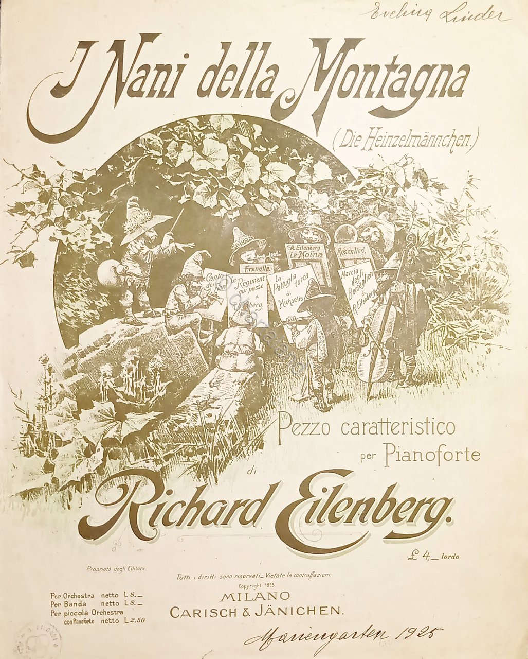 Spartiti I Nani della Montagna - Pezzo Caratteristico per Piano …