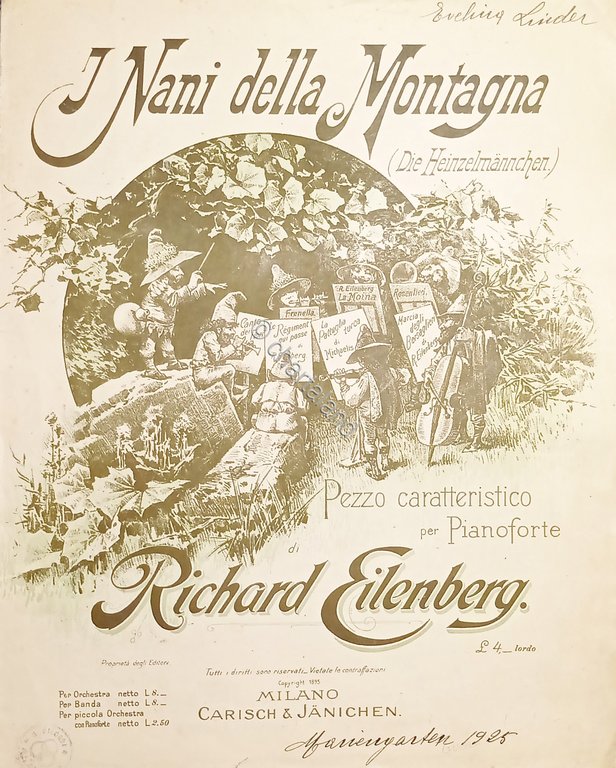 Spartiti I Nani della Montagna - Pezzo Caratteristico per Piano …