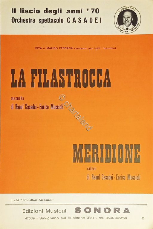 Spartiti Il Liscio '70 - La Filastrocca - Meridione di … | Immagine Gallery 2