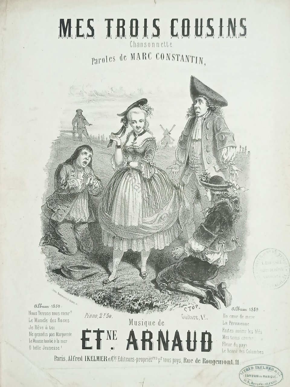 Spartiti Mes Trois Cousins - Chansonnette per Piano di M. …