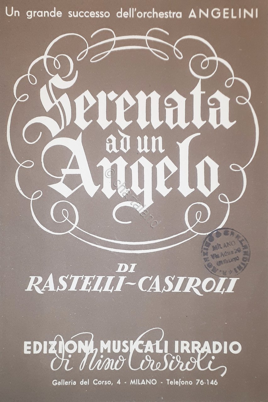 Spartiti Serenata ad un Angelo - Canto Mandolino Fisarmonica Rastelli … | Immagine principale