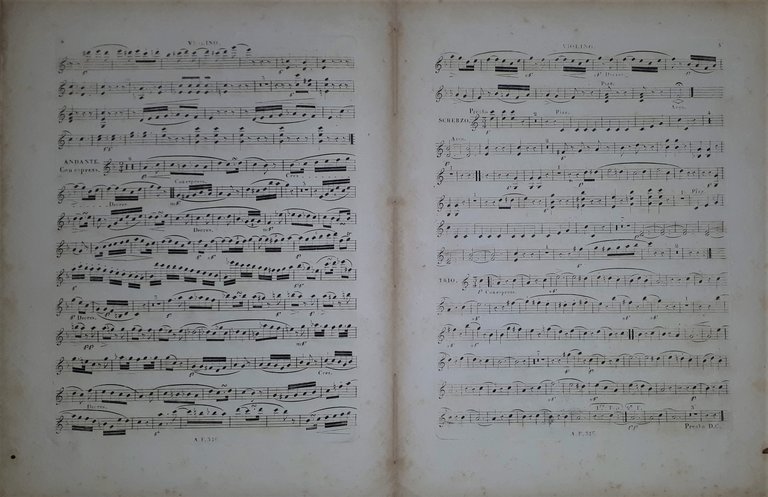 Spartiti Violon 3^Trio pour Piano, Violon et Violoncelle par Reissiger …