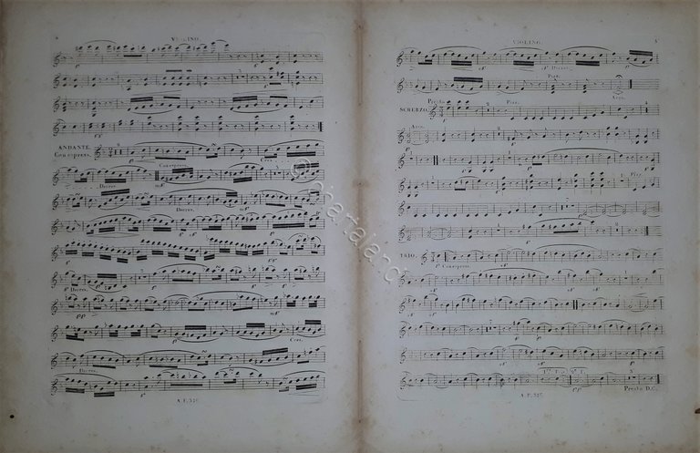 Spartiti Violon 3^Trio pour Piano, Violon et Violoncelle par Reissiger …