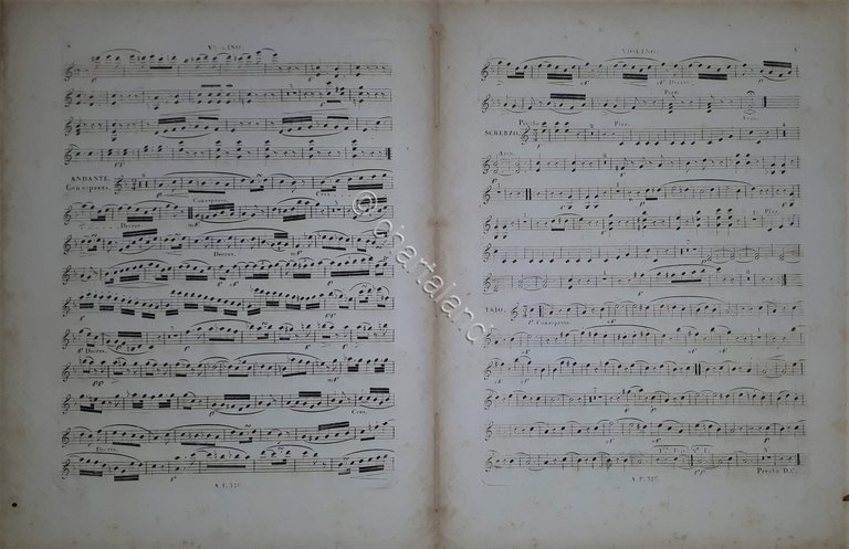 Spartiti Violon 3^Trio pour Piano, Violon et Violoncelle par Reissiger …