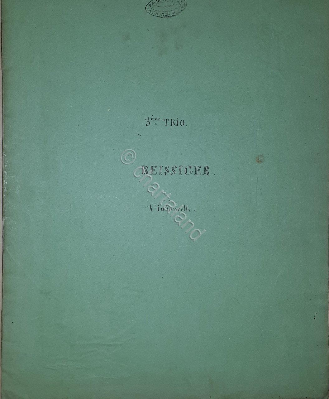 Spartiti Violoncelle 3^Trio pour Piano Violon et Violoncelle Reissiger Fine …