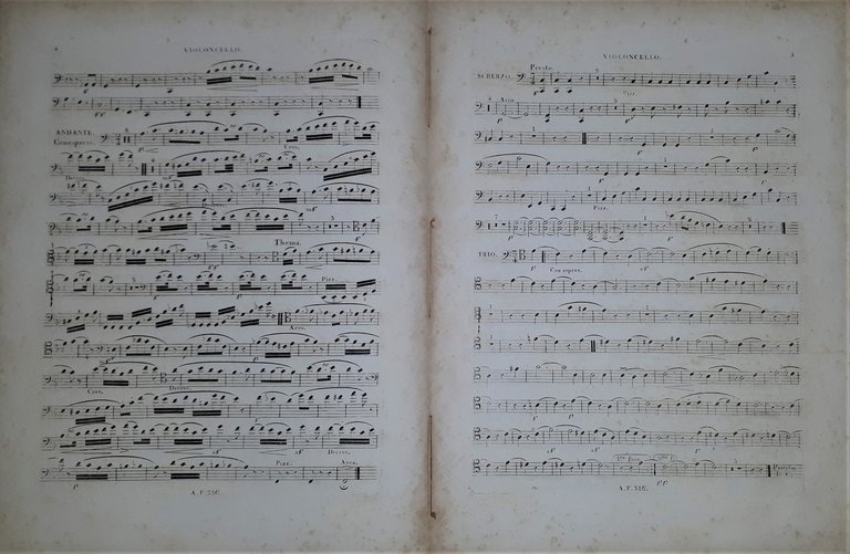 Spartiti Violoncelle 3^Trio pour Piano Violon et Violoncelle Reissiger Fine …