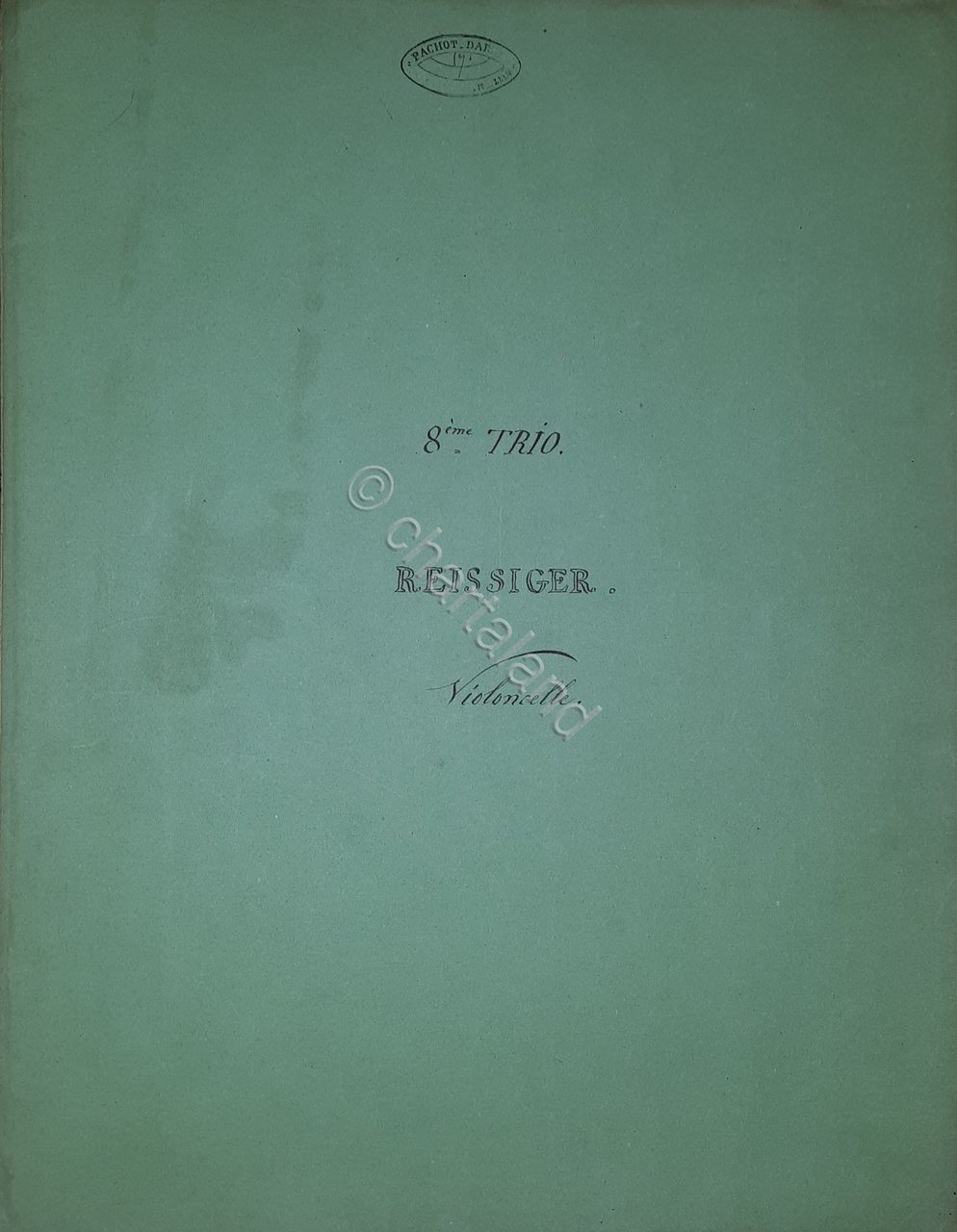 Spartiti Violoncelle 8^Trio pour Piano Violon et Violoncelle Reissiger Fine …