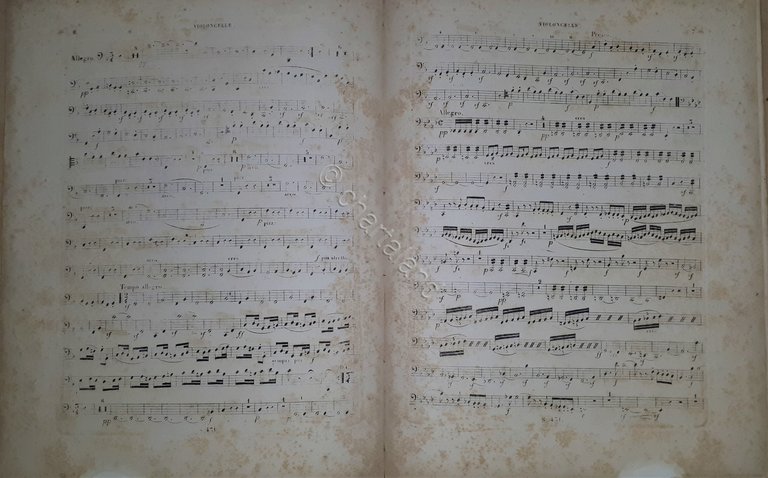 Spartiti Violoncello Trois Symphonies de Beethoven - Piano par Hummel …