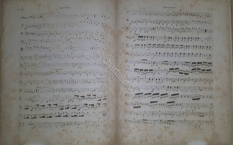 Spartiti Violoncello Trois Symphonies de Beethoven - Piano par Hummel …