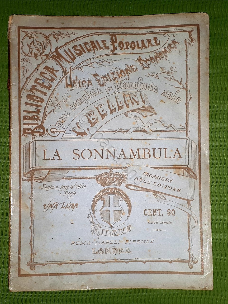 Spartito - Bellini La Sonnambula Opera completa per Pianoforte solo … | Immagine principale