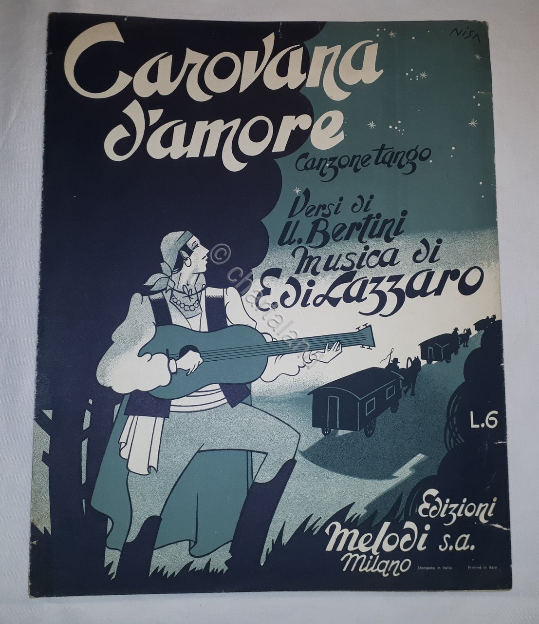 Spartito - Carovana d'amore - Canzone tango - U.Bertini - …