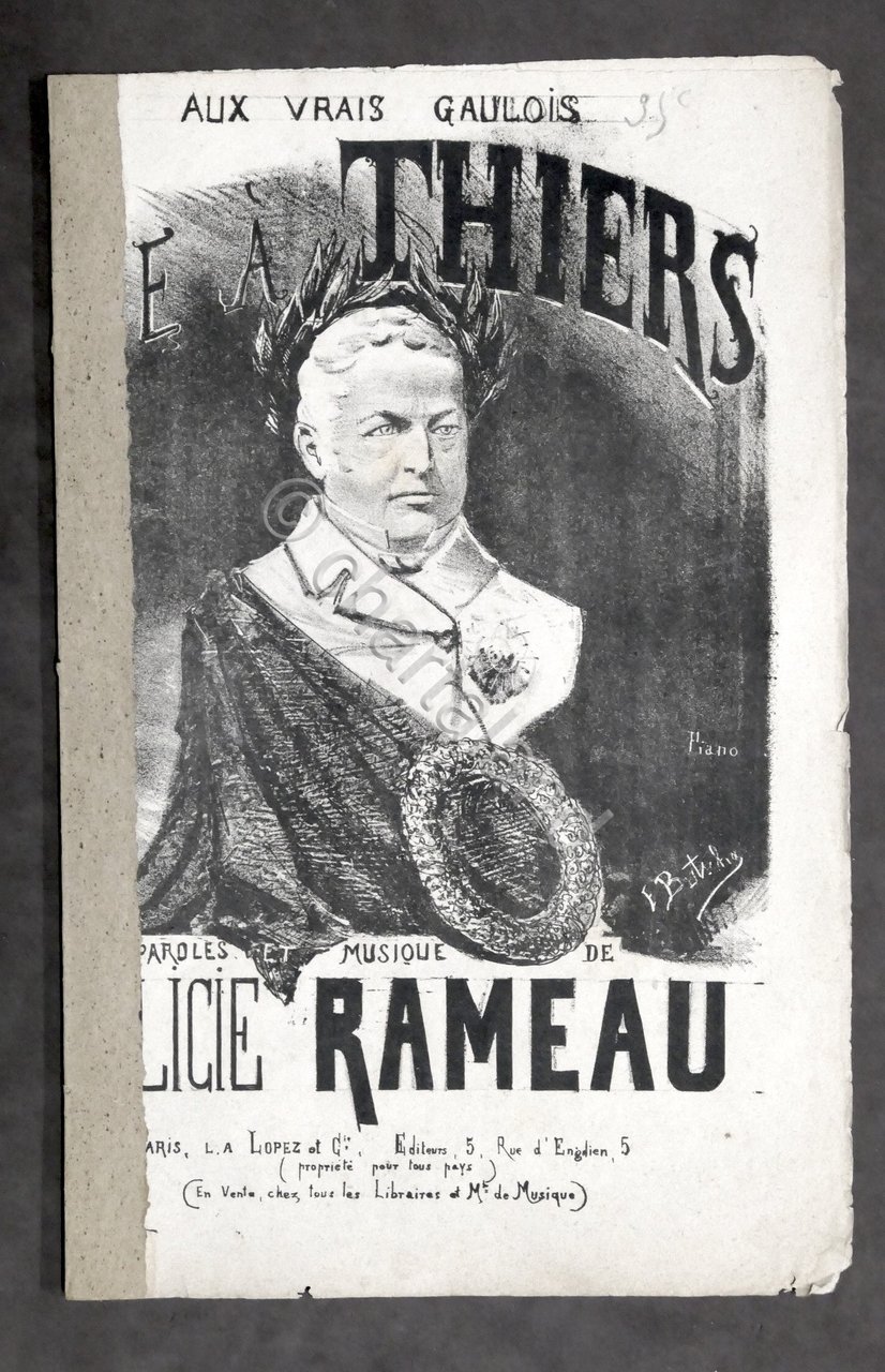 Spartito - F. Rameau - Ode a Thiers - Canto …