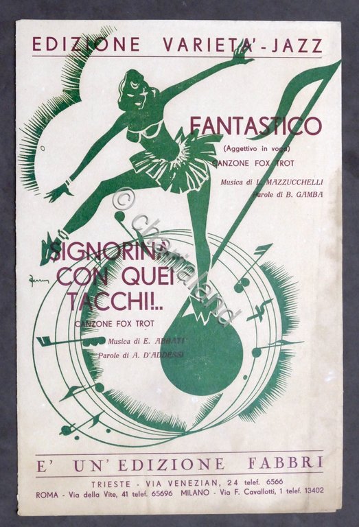 Spartito - Fantastico / Signorina...con quei tacchi - Canto e …