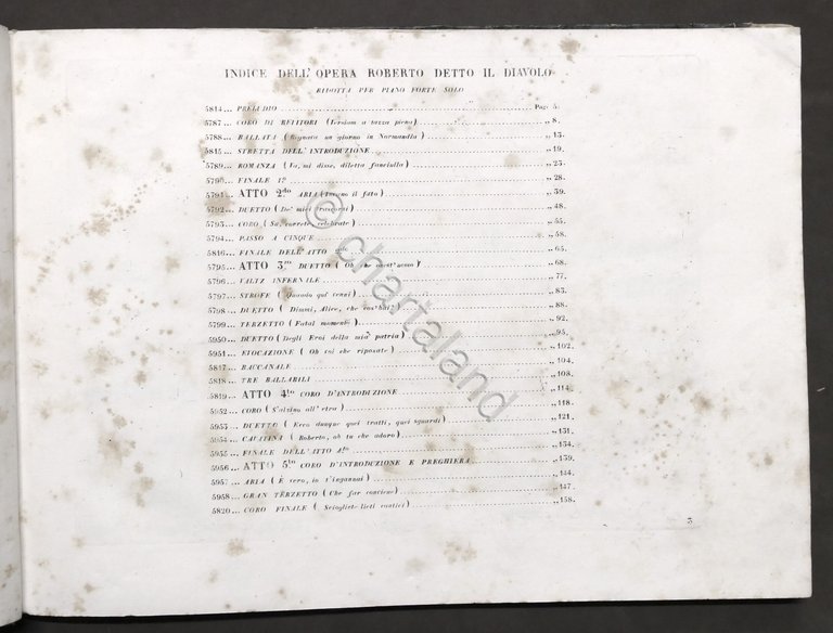 Spartito - G. Meyerbeer - Roberto detto il Diavolo - …