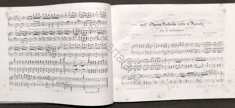 Spartito - G. Meyerbeer - Roberto detto il Diavolo - …
