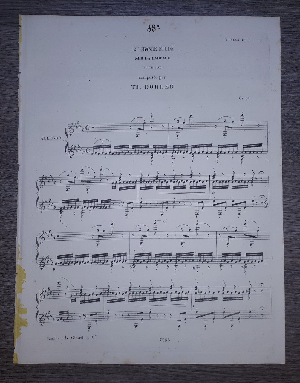 Spartito - Grande étude sur la Cadence pour Piano par …