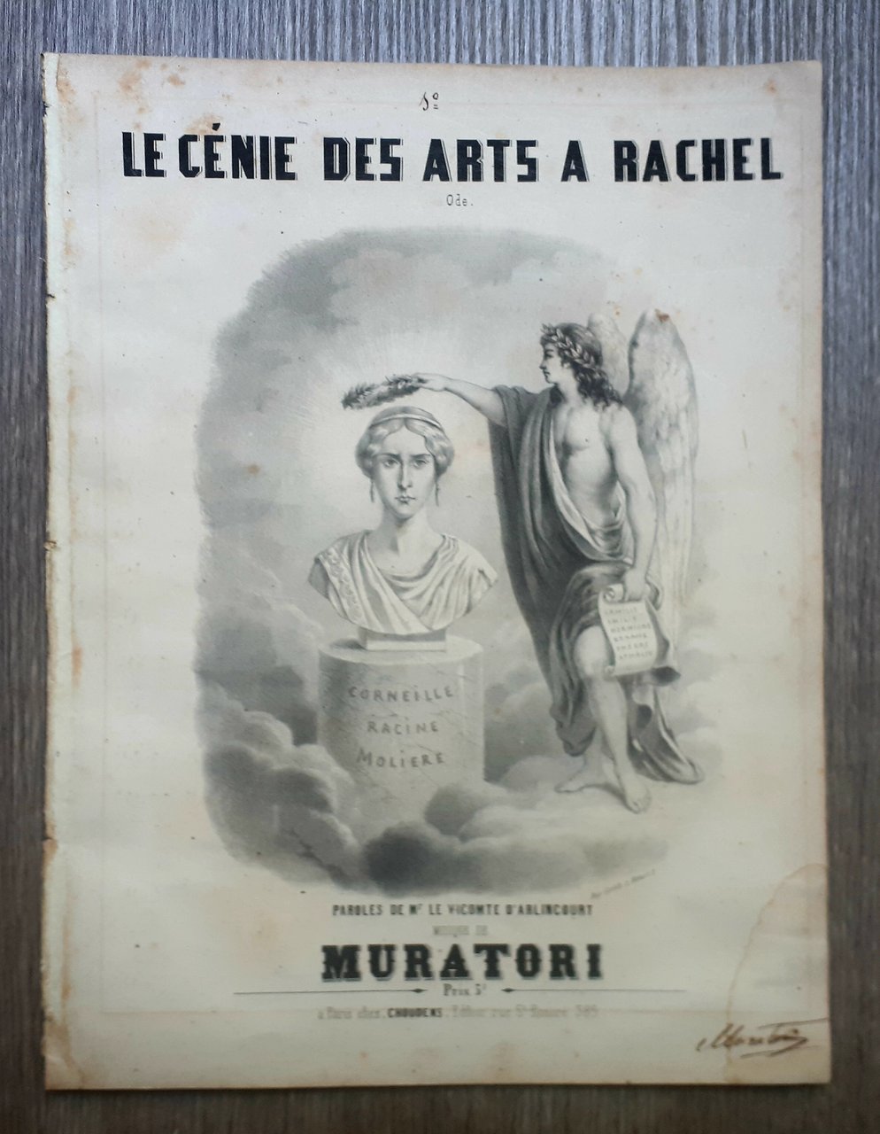 Spartito - Le Génie des arts a Rachel - Canto …