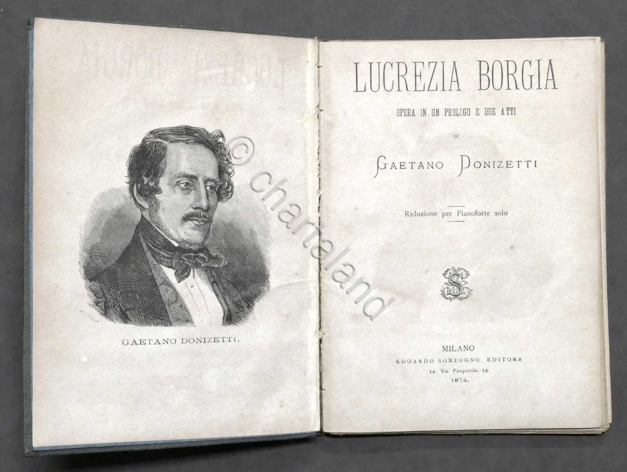 Spartito - Lucreza Borgia - Opera di G. Donizetti - …