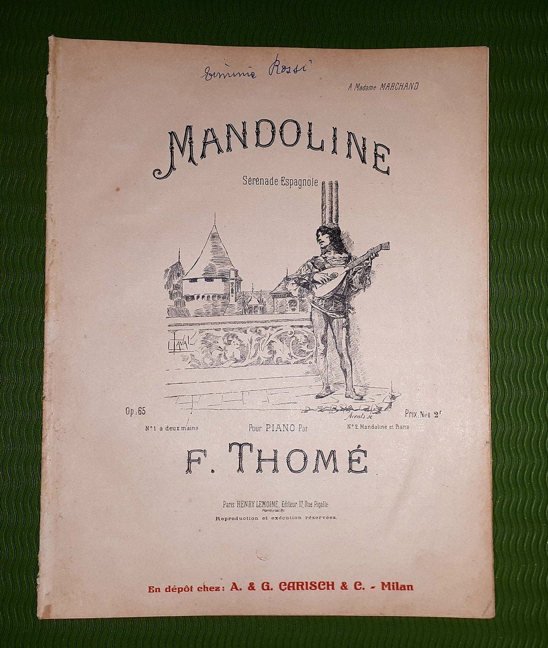 Spartito - Mandoline - Sérénade Espagnole di F. Thomé - …