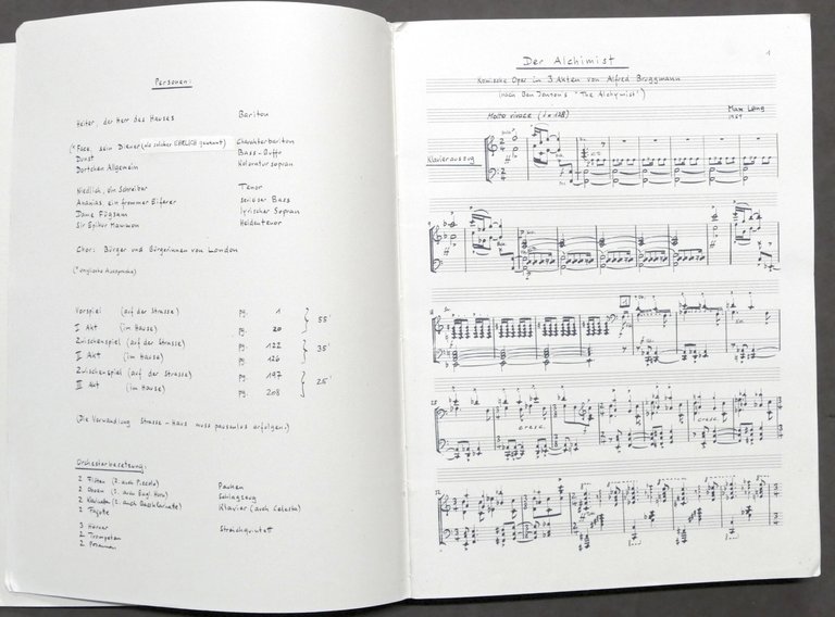 Spartito - Max Lang - Der Alchimist - Opera di …