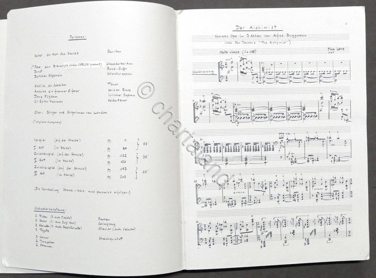 Spartito - Max Lang - Der Alchimist - Opera di …