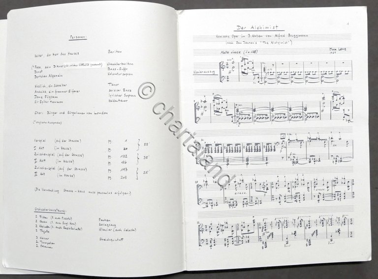 Spartito - Max Lang - Der Alchimist - Opera di …