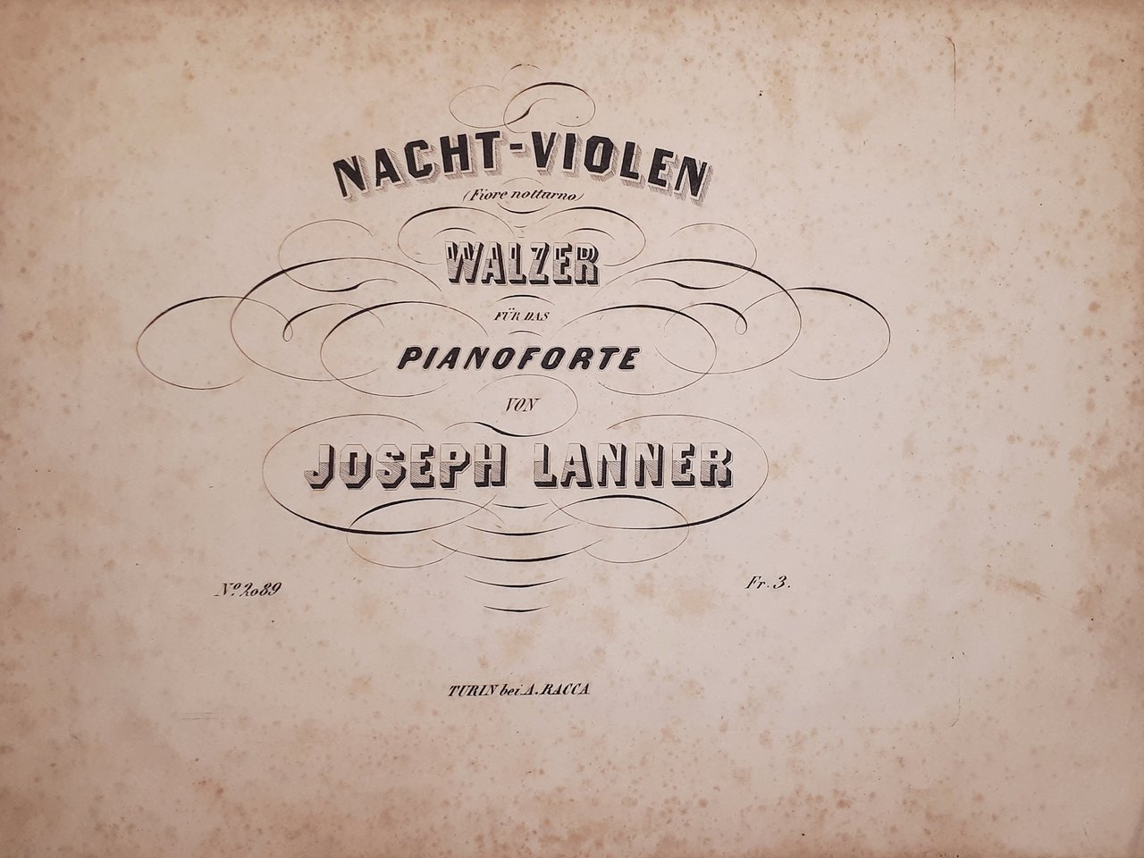 Spartito - Nachtviolen - Walzer für das Pianoforte von Joseph …