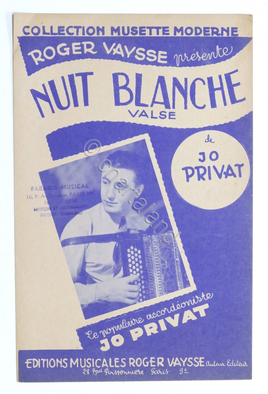 Spartito - Nuit Blanche - Piano - Fisarmonica - ed. …