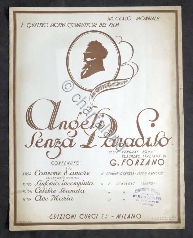 Spartito - Quattro motivi dal film Angeli senza paradiso - …