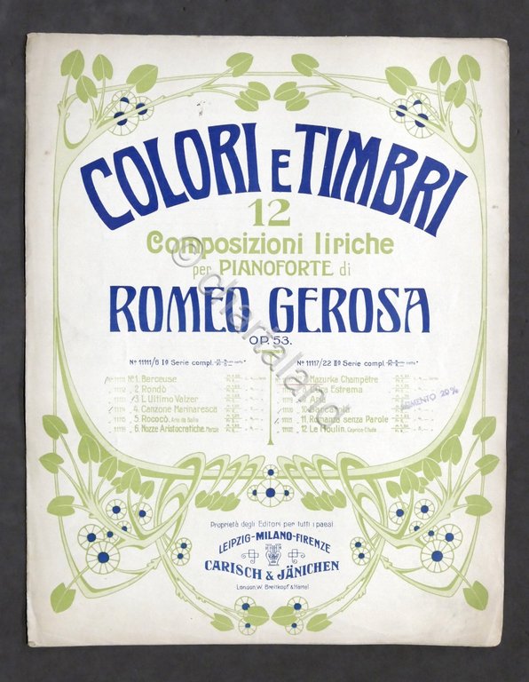 Spartito - R. Gerosa - Colori e Timbri N. 7 …