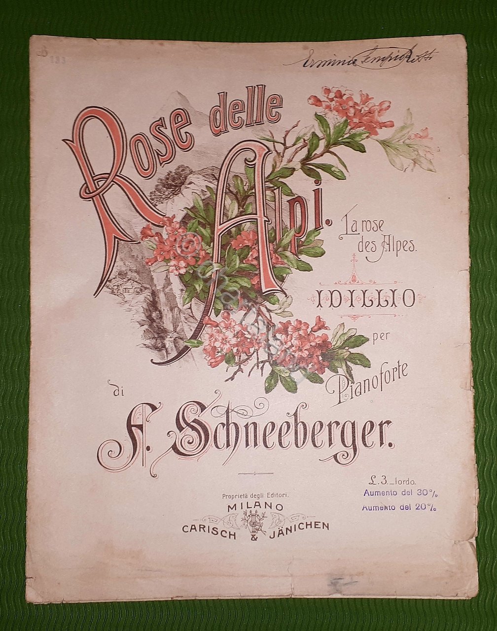 Spartito - Schneeberger - Rose dell Alpi Idillio - Piano …