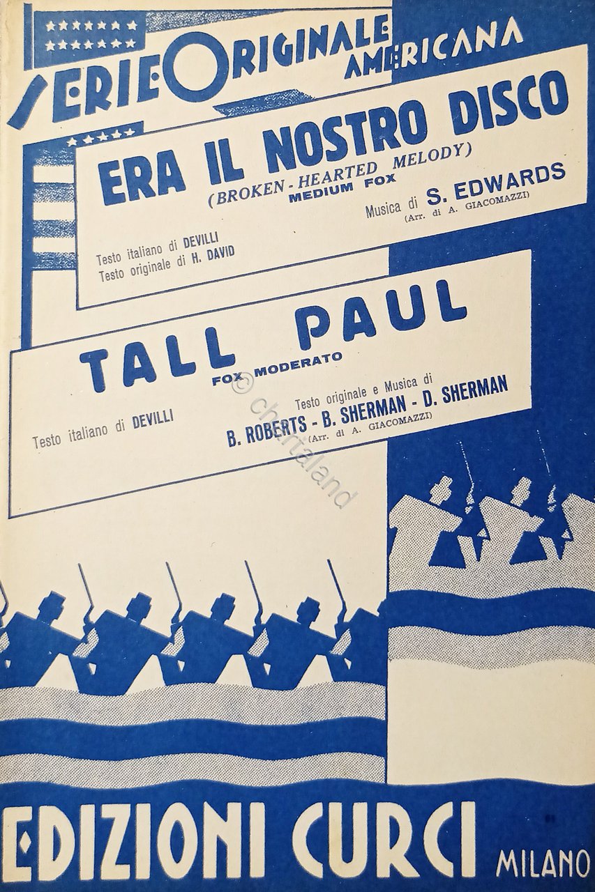 Spartito - Serie Originale Americana - Era il nostro Disco …