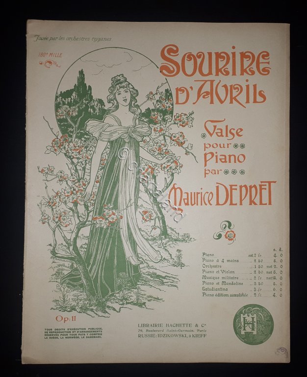 Spartito - Sourire D'Avril - Valse per Pianoforte - Maurice …