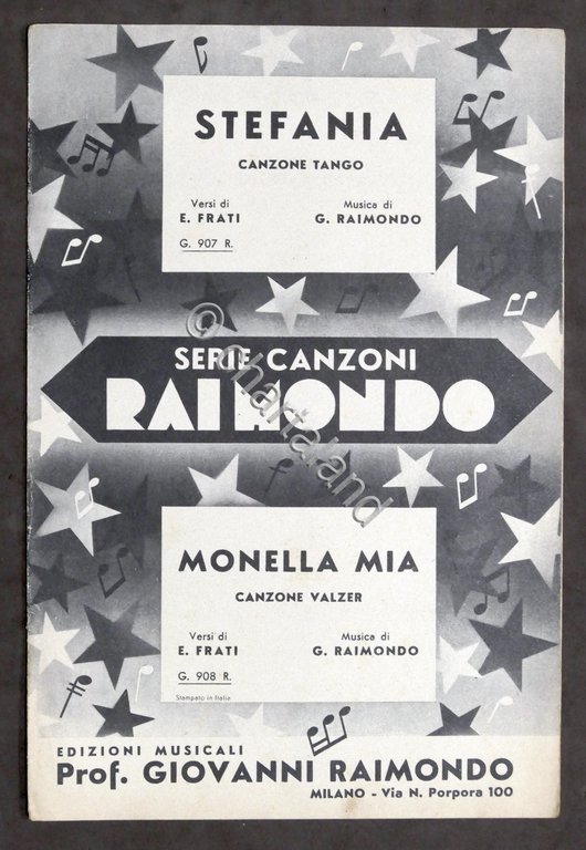 Spartito - Stefania / Monella mia - Pianoforte - ed. …