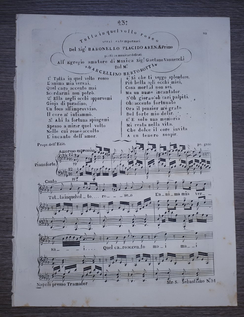 Spartito - Tutta in quel volto roseo - Chanson Francaise …