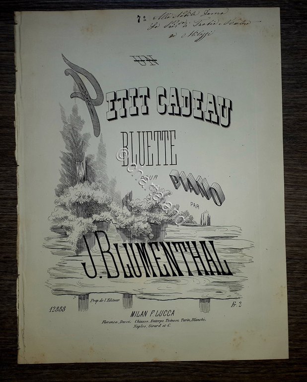 Spartito - Un Petit Cadeau - Bluette pour Pianoforte par …