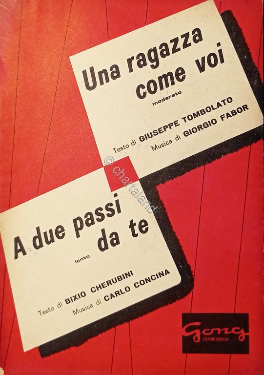 Spartito - Una Ragazza come voi - A due passi …