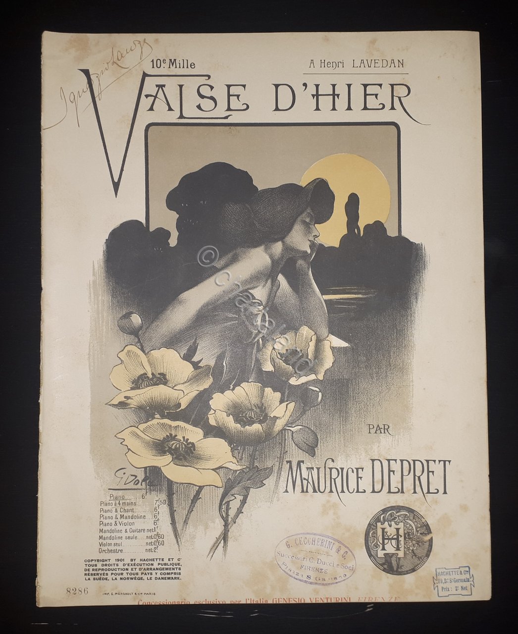 Spartito - Valse D'Hier - Pianoforte - Maurice Depret - …