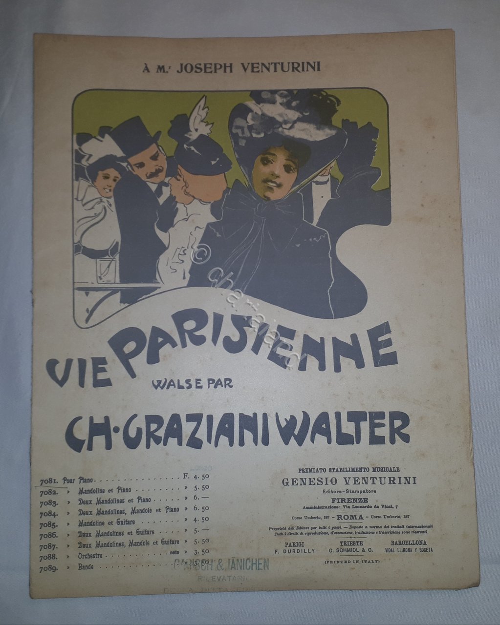 Spartito - Vie Parisienne - Valse - Ch. Graziani - …