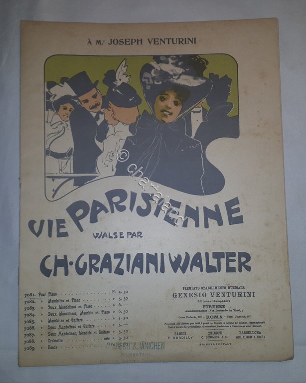 Spartito - Vie Parisienne - Valse - Ch. Graziani - …