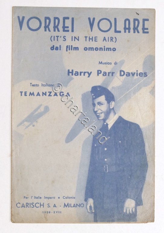 Spartito - Vorrei volare - Pianoforte - ed. 1939 Carisch