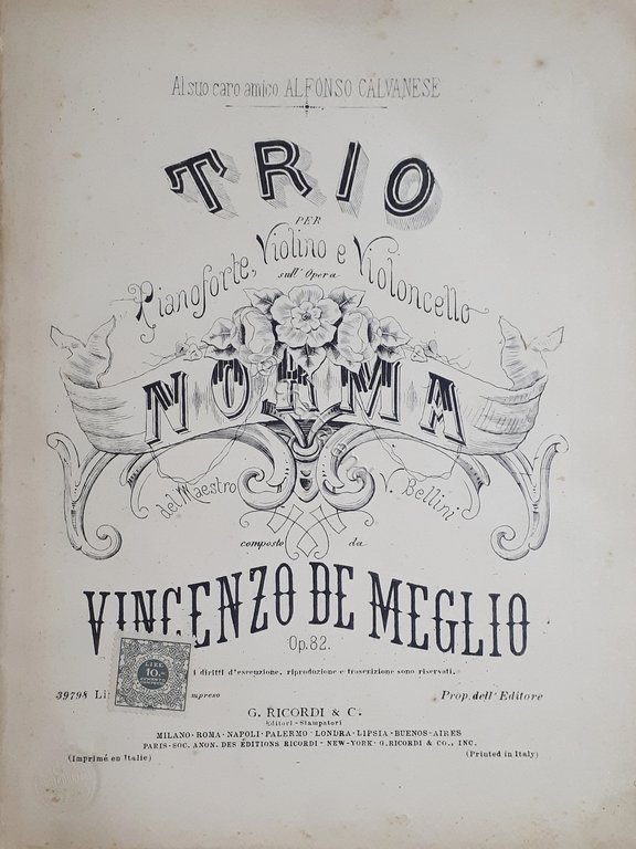 Spartito De Meglio - Trio Piano Violino Violoncello sul Opera … | Immagine Gallery 2
