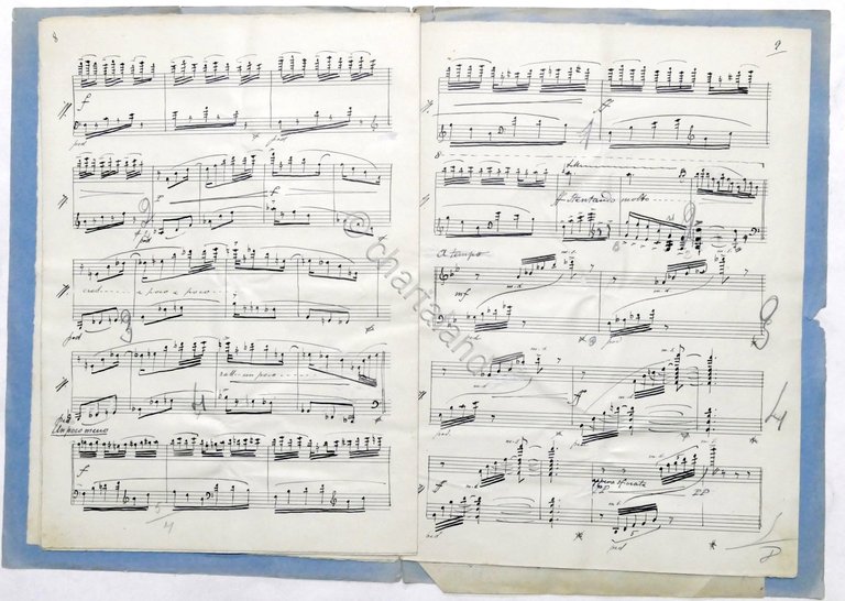 Spartito: Frate Anselmo - Manoscritto e Autografo di S. Gastaldon …