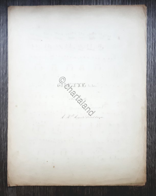 Spartito manoscritto - Gilette la Jolie - Chansonnette - Par. …