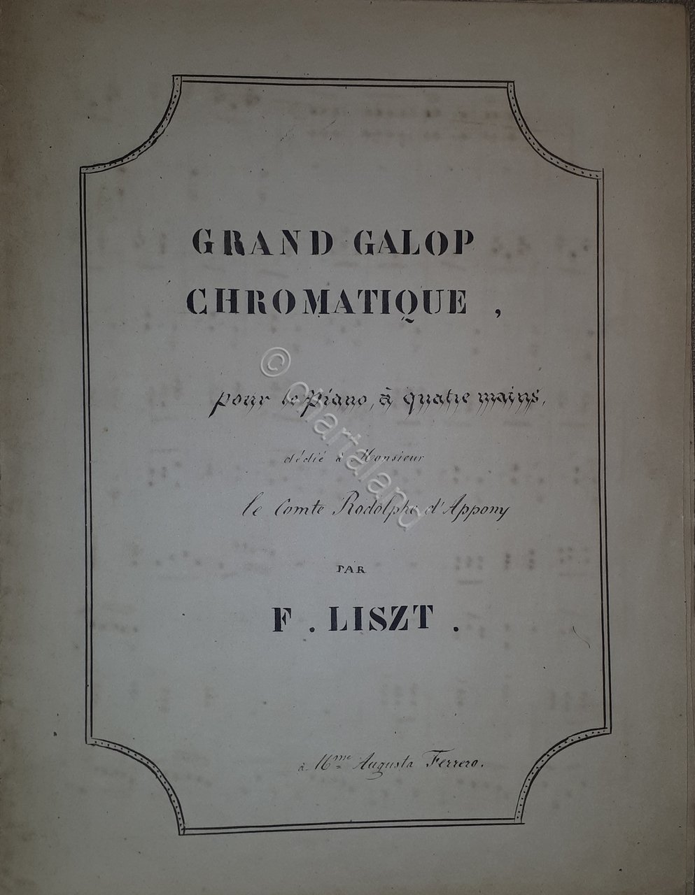 Spartito Manoscritto - Grand Galop Chromatique pour Piano par Liszt … | Immagine principale