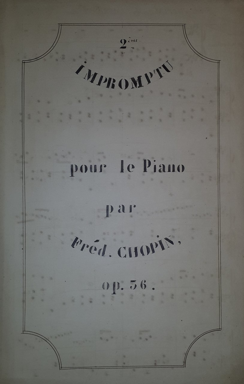 Spartito Manoscritto - Impromptu pour le Piano par Frédéric Chopin …